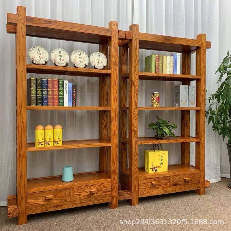 新中式落地博古架家用客厅书房多层书架商店产品展示架办公室书架,住宅家具,书架,淘宝优惠券,粉丝福利购,淘宝优惠卷