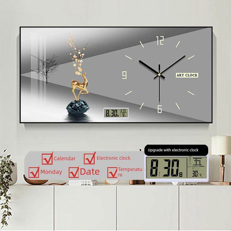 大尺寸表箱挂钟装饰画电子万年历长配电箱餐厅电源箱挡挂画