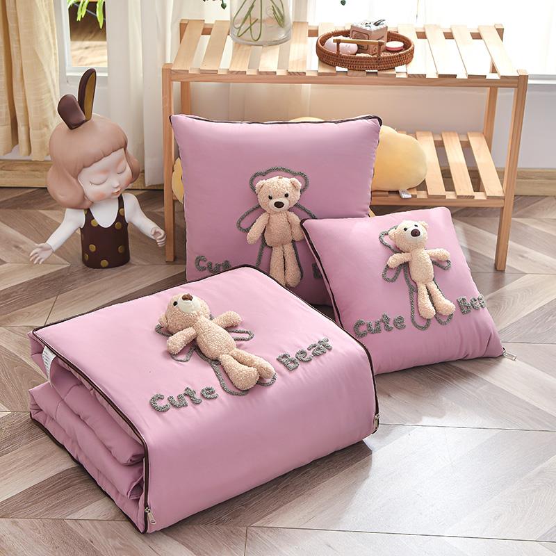 卡通抱枕被子两用车载折叠靠背垫办公室午睡毯子二合一空调被靠枕