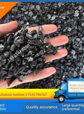 四川黑砾石深灰色卵石黑色景观砾石水洗石庭院干景观景观灰色石材