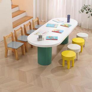 儿童游乐区桌椅幼儿园娱乐休闲 区阅读创意学习桌早教手工绘画 画