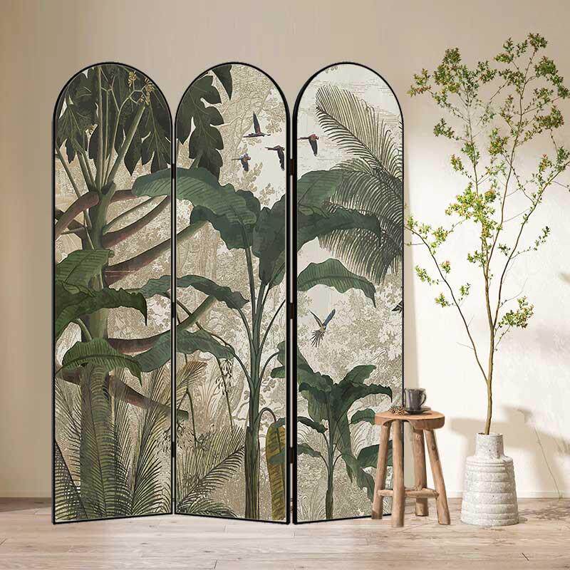 弧形屏风隔断现代简约客厅可折叠移动玄关饭店办公室遮挡轻奢折屏