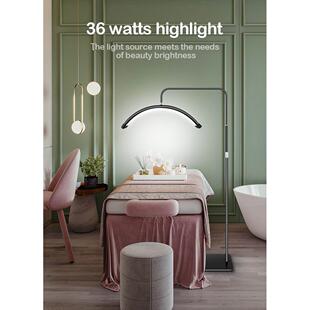 半月美容灯美甲纹眉美睫毛LED护眼U型补光落地灯美容纹绣灯