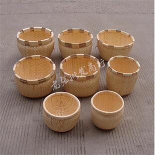 纯手工柳条笆斗米斗柳条筐民间工艺柳编家用柳条笆斗