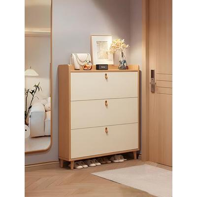 鞋柜门口家用一体玄关柜新款超薄实木芯入门楼道翻斗柜储物柜鞋架