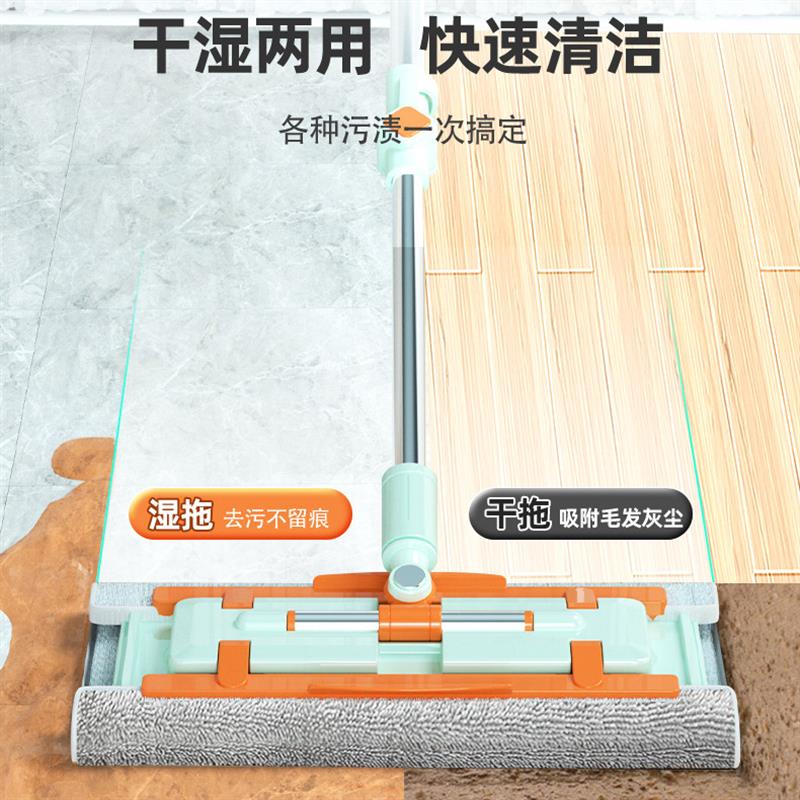 夹板拖布木地板专用老式夹布平板拖把家用一拖净2022新款夹固地拖图片
