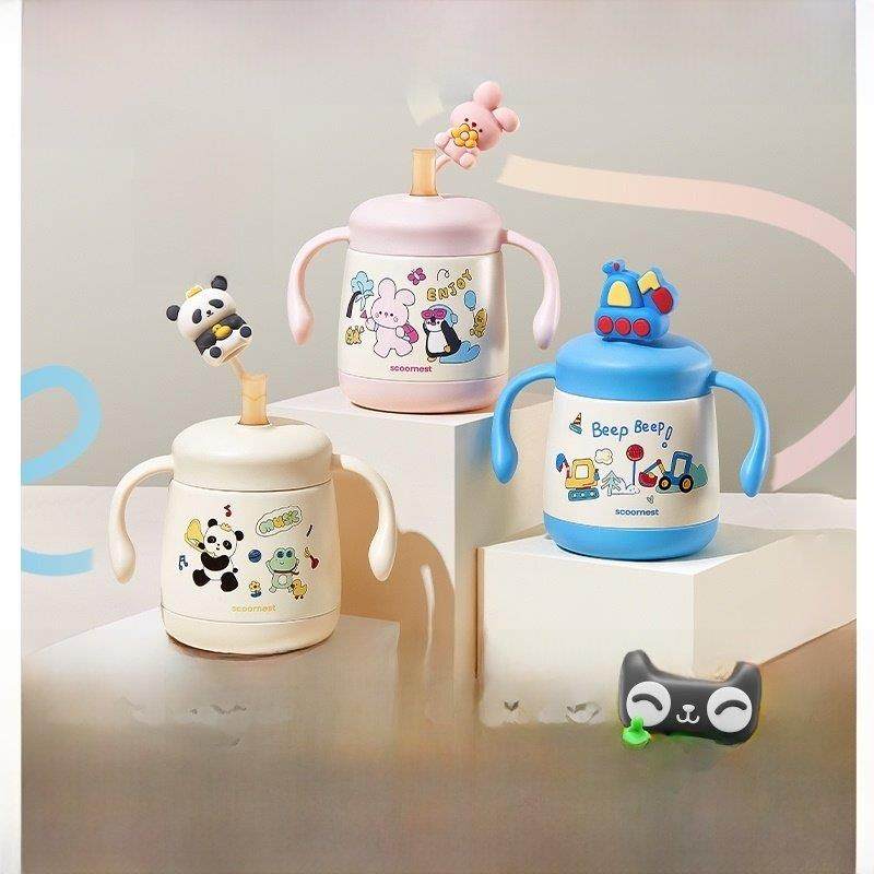 可超婴儿吸管保温奶杯水杯婴儿直饮奶瓶316L不锈钢刻度,婴童用品,儿童水杯,淘宝优惠券,粉丝福利购,淘宝优惠卷