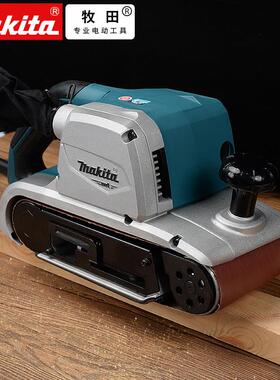 德国进口牧田带式砂光机M9400B平面打磨坦克抛光机木工砂带机工具