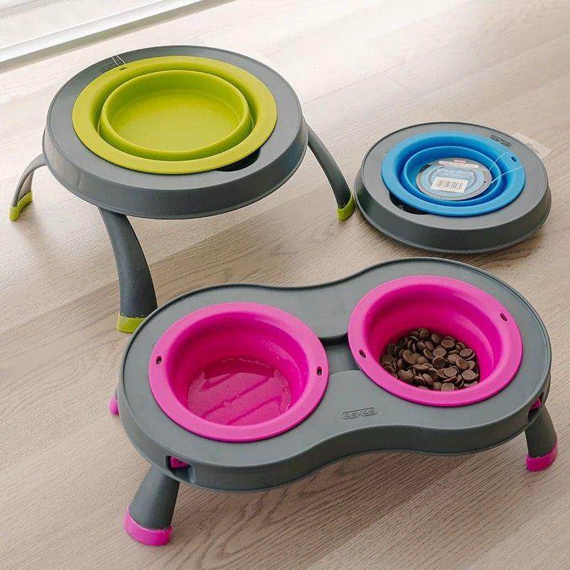 QZee慢食碗DEXAS狗折叠碗双碗防打翻喝水支架碗防滑食盆保护颈椎,宠物/宠物食品及用品,猫狗碗/慢食碗,淘宝优惠券,粉丝福利购,淘宝优惠卷
