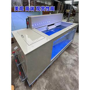 超白玻璃侧过滤鱼缸锦鲤缸观赏鱼缸地缸轻体鱼缸外加上滤滴流