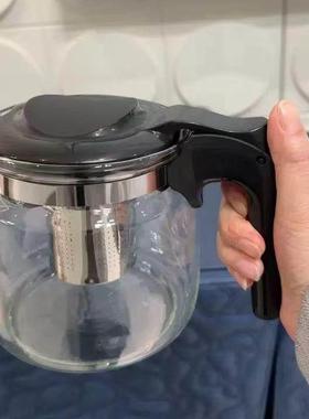 .震普 WJ- B390_1603050646适配茶吧机黑白色保温壶防爆高硼硅养