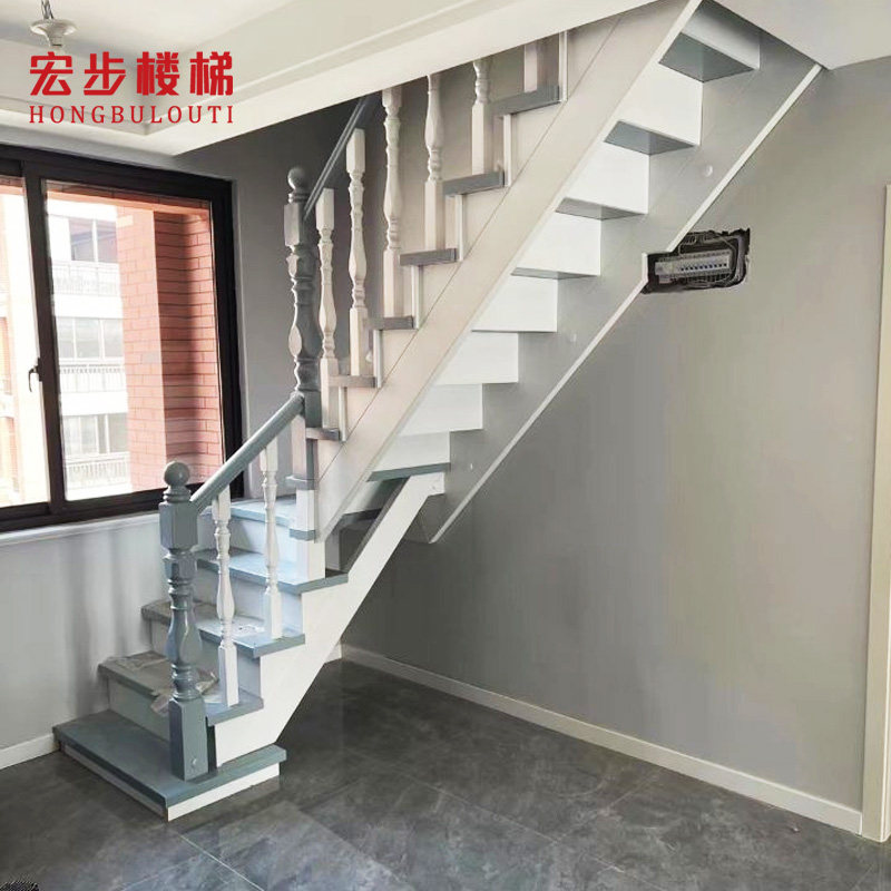 定制整梯实木楼梯扶手栏杆 一整套楼梯自装家用 上下楼多功能楼梯
