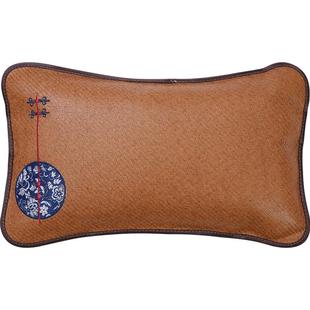 蚕沙全荞麦壳枕藤席带枕套单人夏季透气助睡眠家用整头凉席低枕头