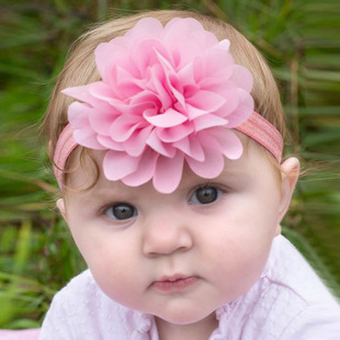 宝宝弹力头巾婴儿发带 欧美儿童雪纺头花 2024新款 婴幼儿发箍发饰