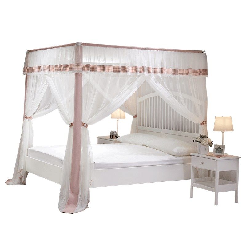 宫廷三开门加密蚊帐家用公主风欧式1.2米2米1.5米1.5m1.8m床纹账