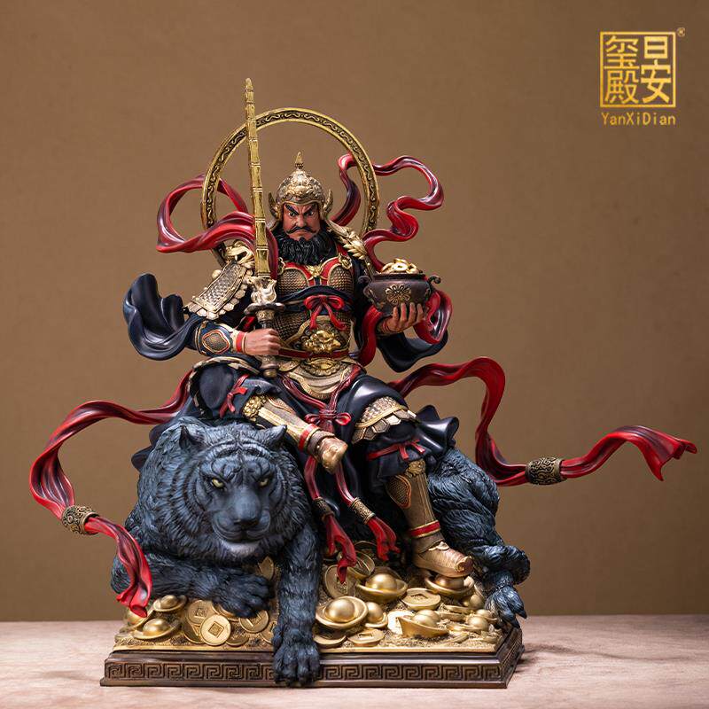 赵公明神像 黑虎玄坛 赵元帅 青铜中式摆件 晏玺殿 不包邮