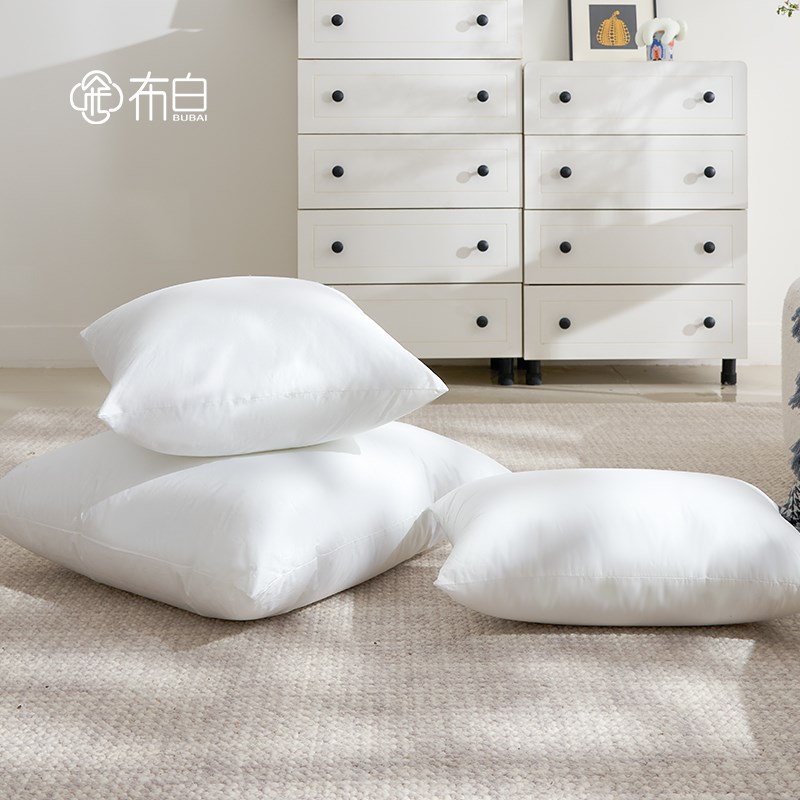 布白抱枕枕芯靠枕靠垫抱枕套芯羽丝绒高弹不塌陷45*45/30*50/60