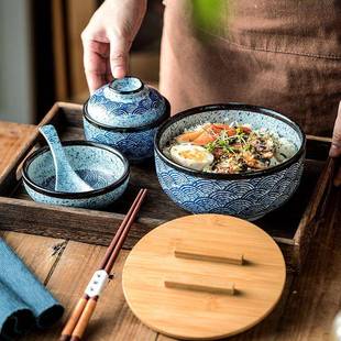碗碟家用泡碗面大量日式 一容人食陶瓷个人单人套zhang737碗装 餐具