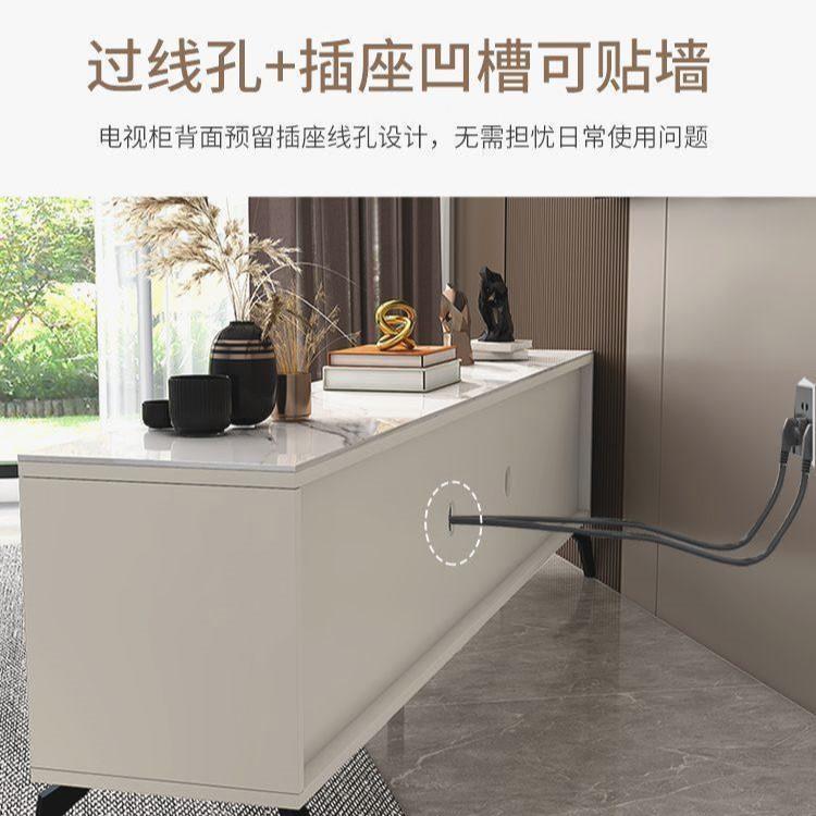 实木岩板意电视柜组合轻奢家式小户型简客厅现代约用电LCD视柜