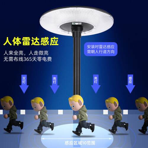 太能9663移户外灯庭院灯景观灯家用别墅花园阳露台动飞碟感应照明