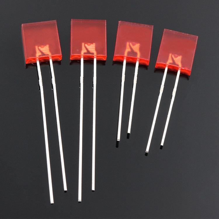 .5X7VCQ7方l形红灯X短脚257灯珠红发红高亮2*5*7红散光ed2发光二