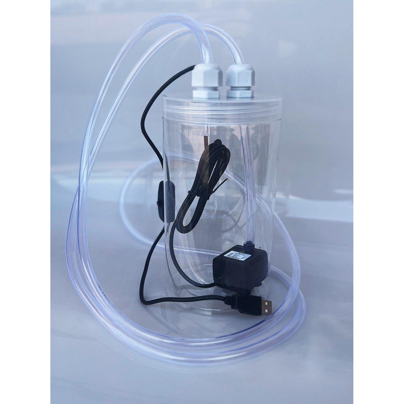 DIY电脑手机设备水冷循环水箱水桶水泵USB水管套装散热包邮5v 12v