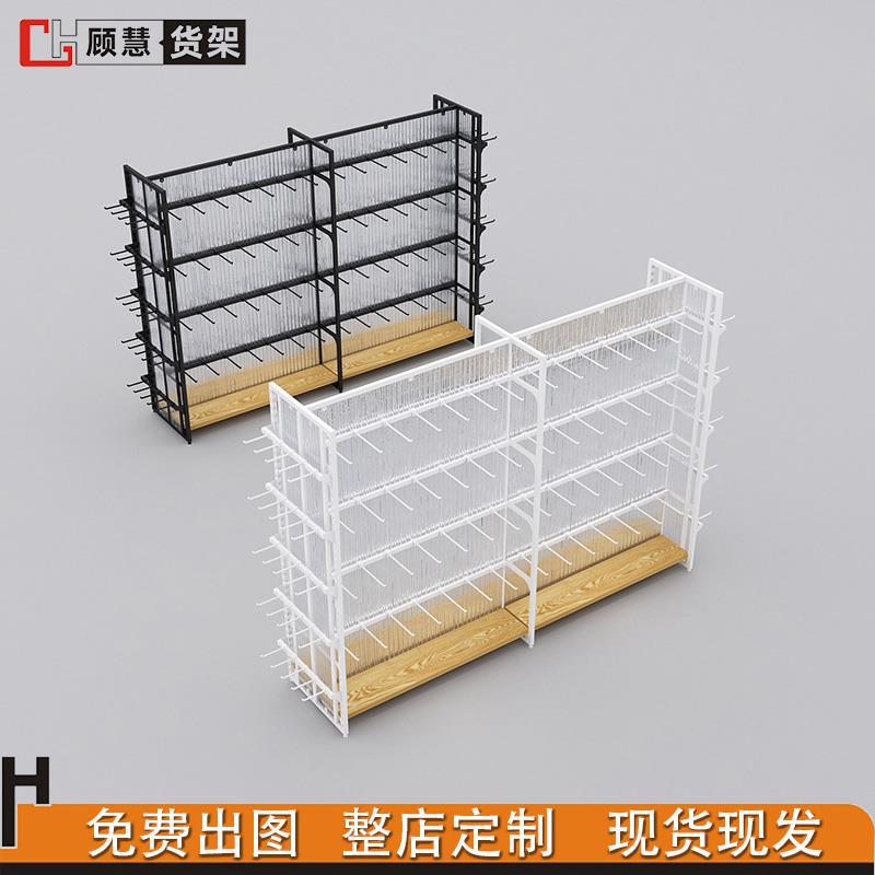 3元店货架中岛展示柜袜子柜手机挂件货架挂摆挂钩饰品可调节货架