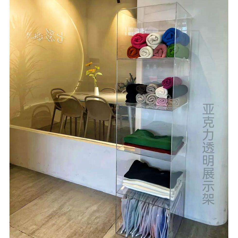 压克力展示架定制多层服装店陈列置物架鞋帽包包饰品展示柜货架子
