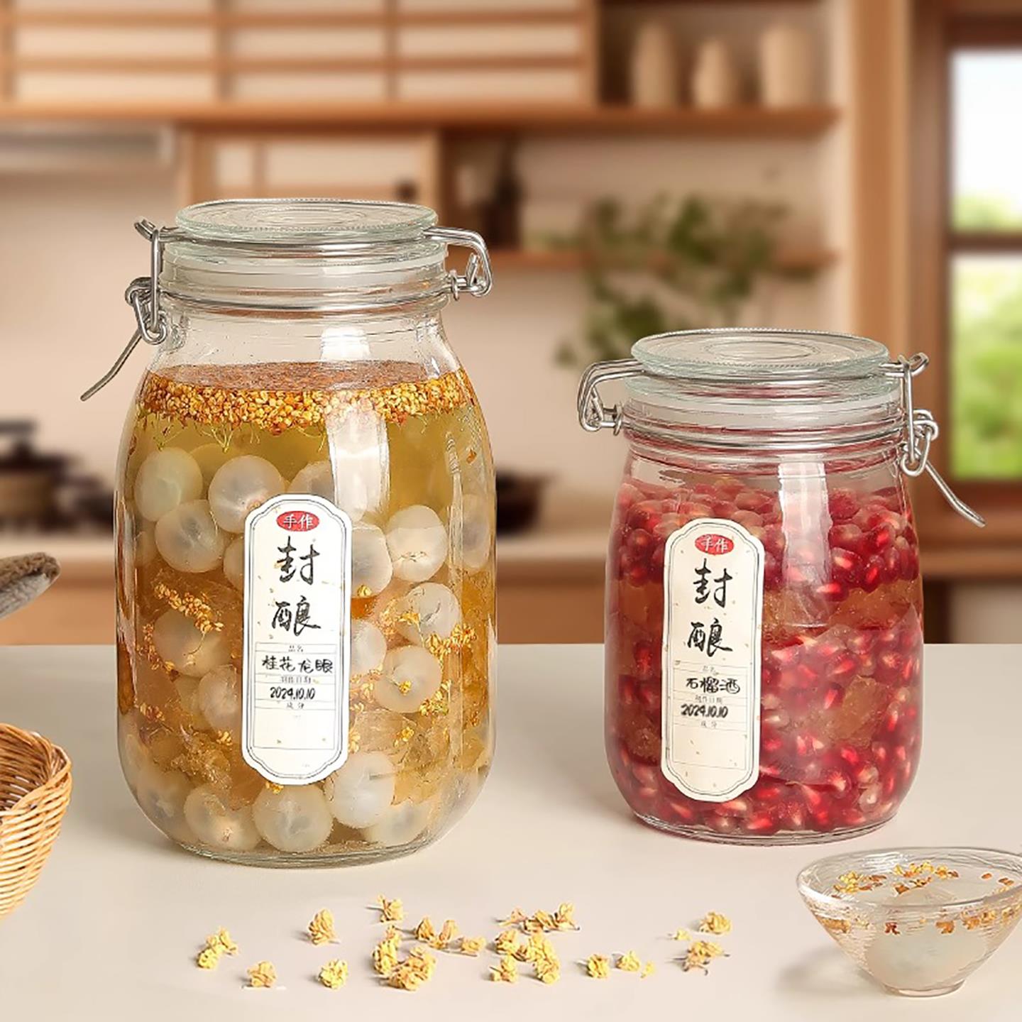 泡酒玻璃瓶专用酒瓶空瓶子食品级密封罐青梅杨梅自酿果酒容器酒坛