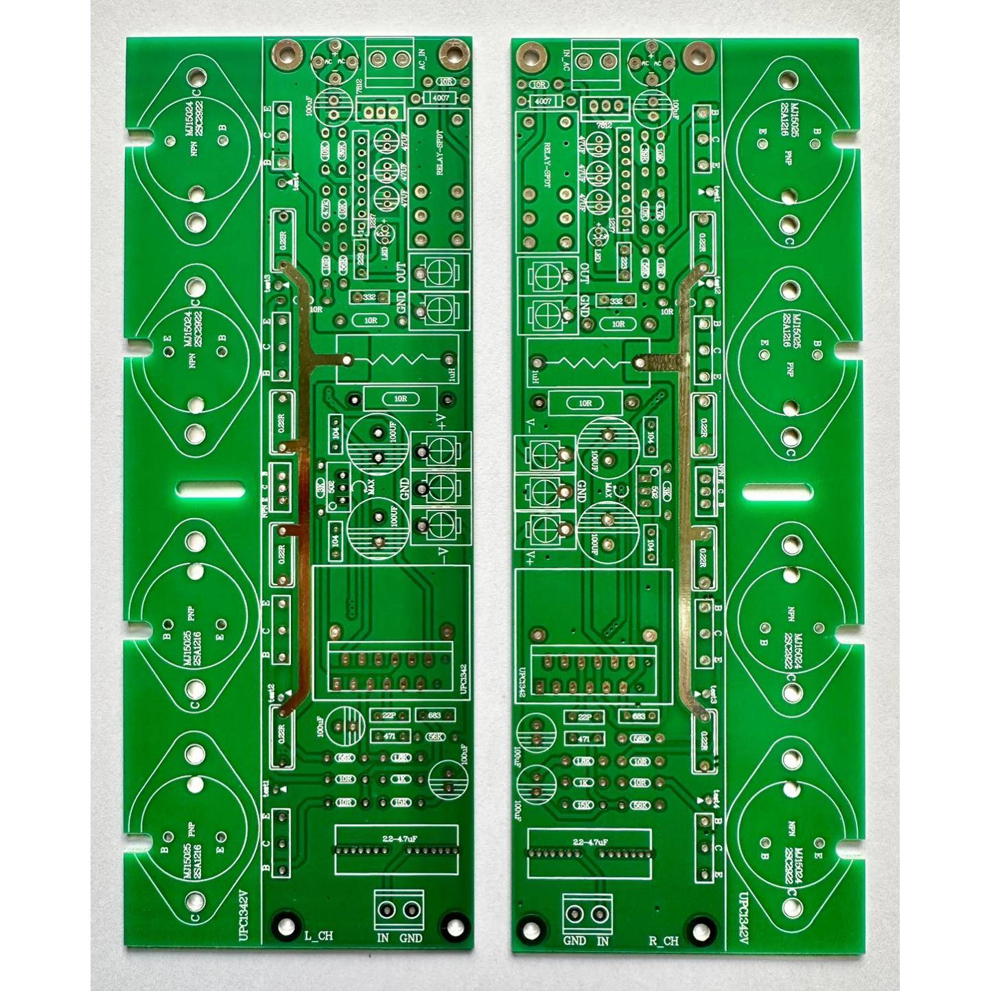 UPC1342V功放板DIY套件 推双并金封管 塑封管hifi大功率可调甲类