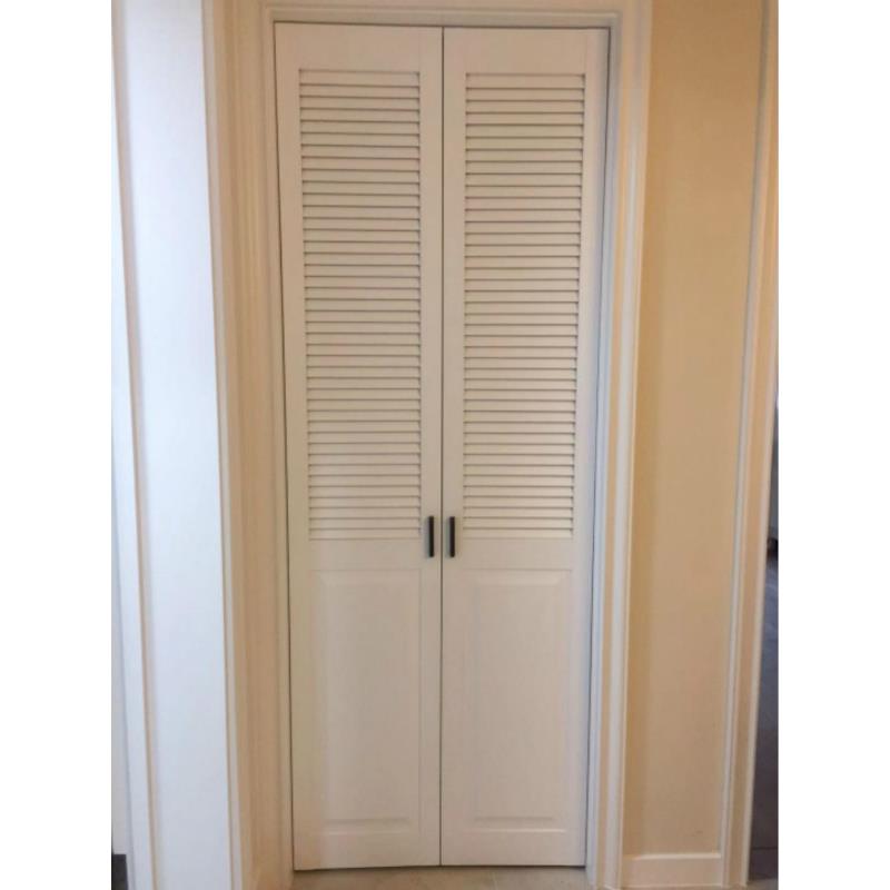 特价全实木百叶门 对开折叠移门定制衣帽间 卫生间 储藏室 书房门