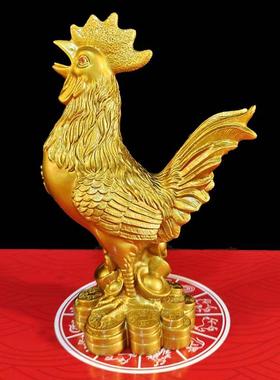 公鸡摆件十二生肖鸡大小号仿铜福鸡工艺品家居客厅玄关装饰品摆设