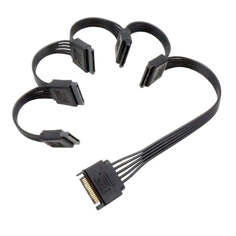 SATA一拖五硬盘电源线一分三 四 六SATA15Pin硬盘 电源接口扩展线