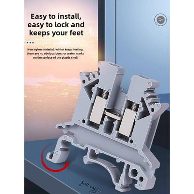 铜件UK2.5B/3N/5N/6N/10N/16N导轨式接线电压端子排1.5灰色URTK/S