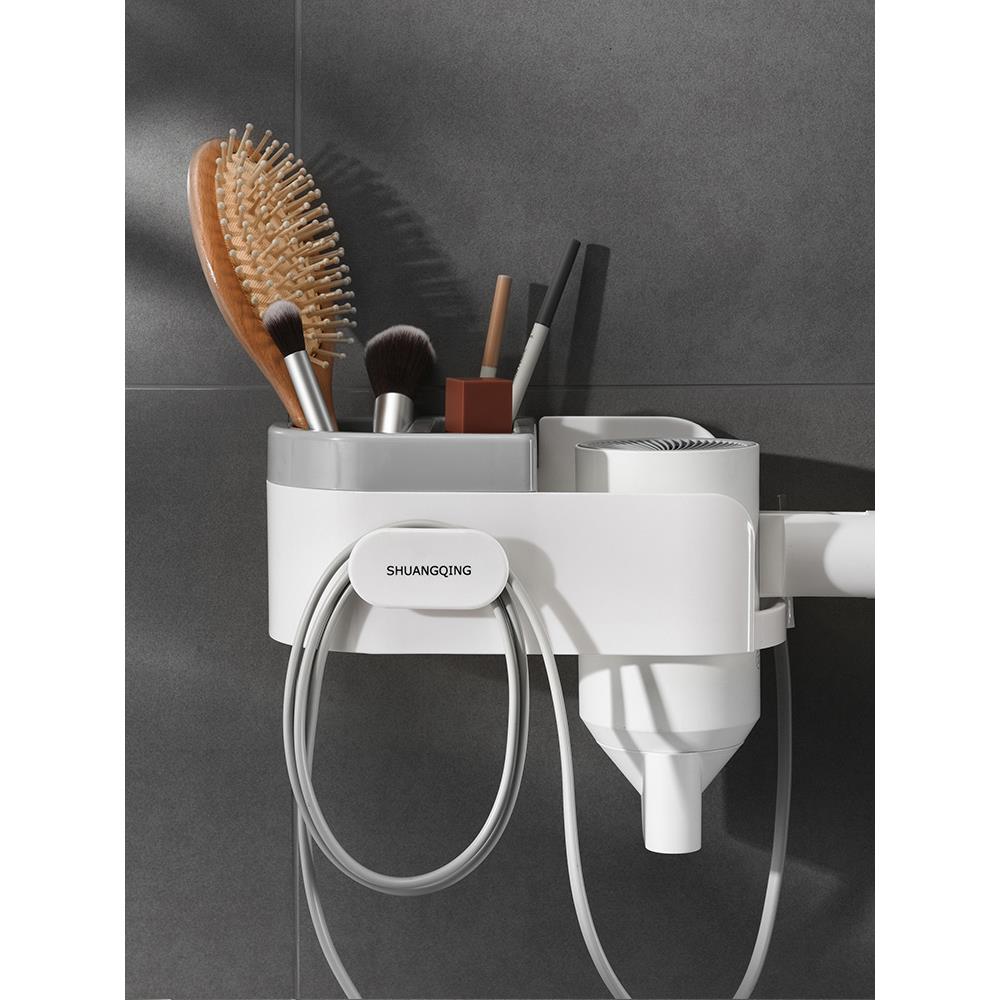 吹风机架免打孔风筒电吹风支架壁挂卫生间挂架置物架浴室收纳架子