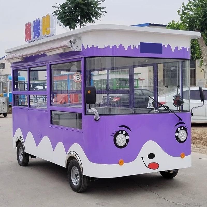电动小吃车多功能餐车移动早餐车快餐摆摊车流动炸串麻辣烫地摊车