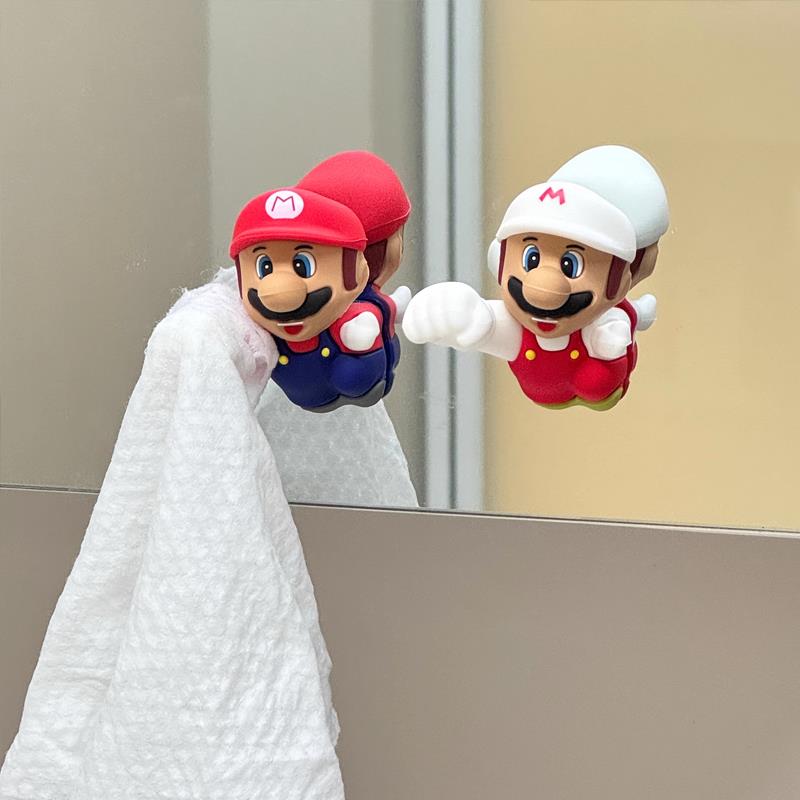 【新家的100个快递】马里奥粘钩无痕挂钩免打孔卫生间挂毛巾家用