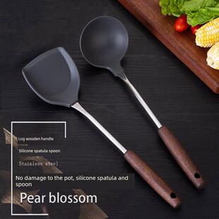 食品级硅胶抹刀，不粘锅，特种烹饪抹刀，不锈钢厨具套装，耐高温