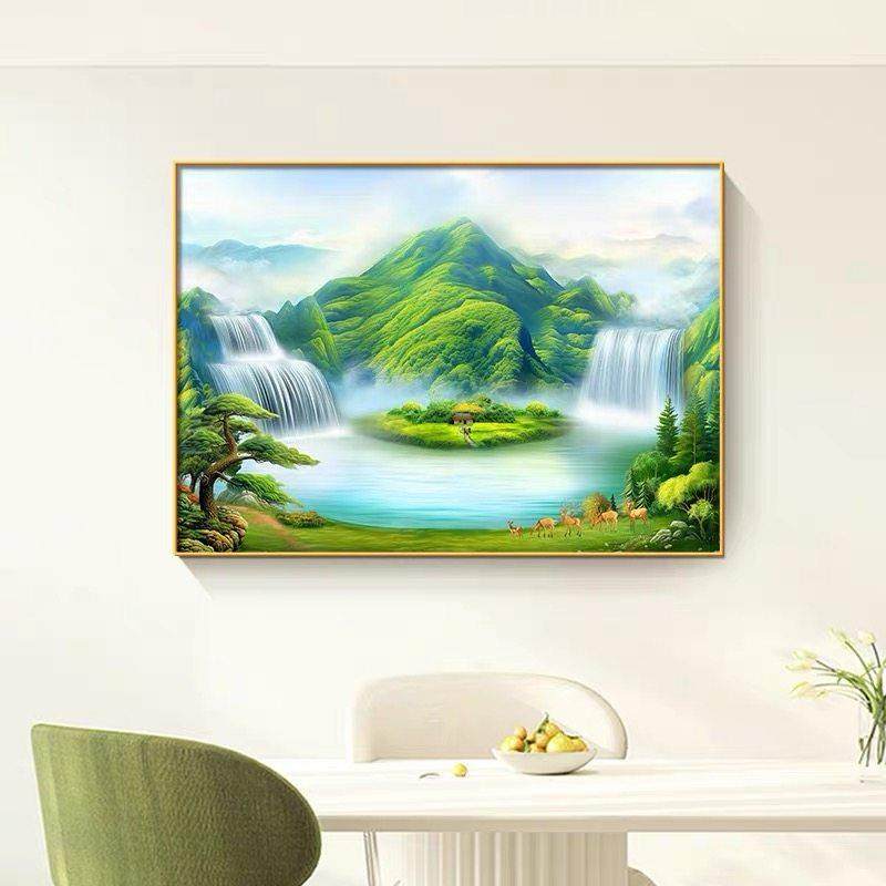 聚宝盆电表箱装饰画 画简约山水风景画 画多媒体盒弱电箱免打孔遮,家居饰品,现代装饰画,淘宝优惠券,粉丝福利购,淘宝优惠卷