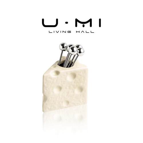 U Mi LIVING · 美愿 | 水果叉套装不锈钢可爱陶瓷叉罐蛋糕水果签