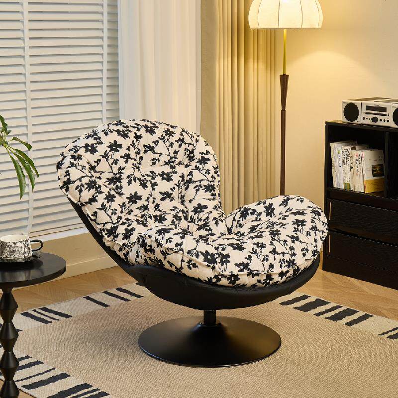 时尚旋转单人沙发椅移动小户型蛋壳阳台客厅家用舒适休闲 卧室懒