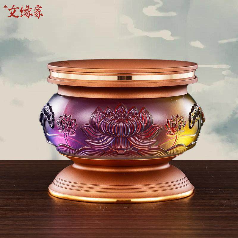 香炉 上香家用室内供奉供佛大号琉璃香炉佛具用品插香烧香焚香炉