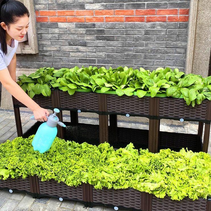 种植箱阳台种菜盆楼顶种菜专用箱室内塑料花盆家用蔬菜花箱泡沫盆