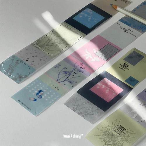 nullthing原创胶带 春霜5m卷 烫银 硫酸纸 胶带贴纸