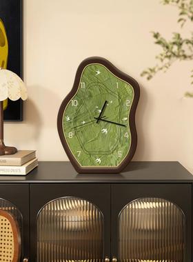 绿色客厅桌面摆件中古风入户玄关电视柜挂墙高级感乔迁装饰品摆画