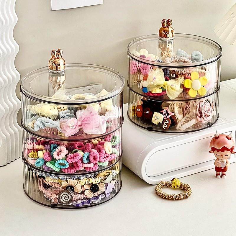 发饰收纳盒儿童女童发夹发圈皮筋桌面女孩发圈小首饰大容量多层,收纳整理,首饰盒,淘宝优惠券,粉丝福利购,淘宝优惠卷
