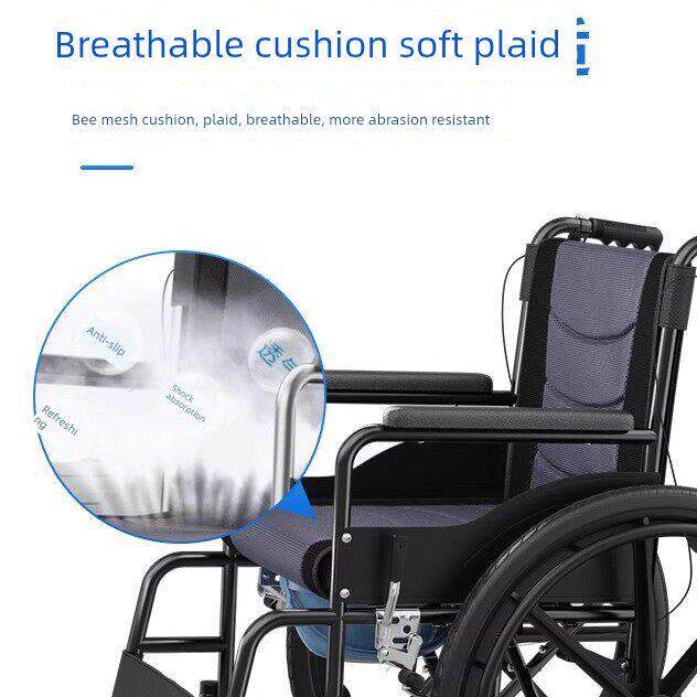 德国优质骨折轮椅，带座椅的特殊抬腿，残疾老人可折叠轻便小推车