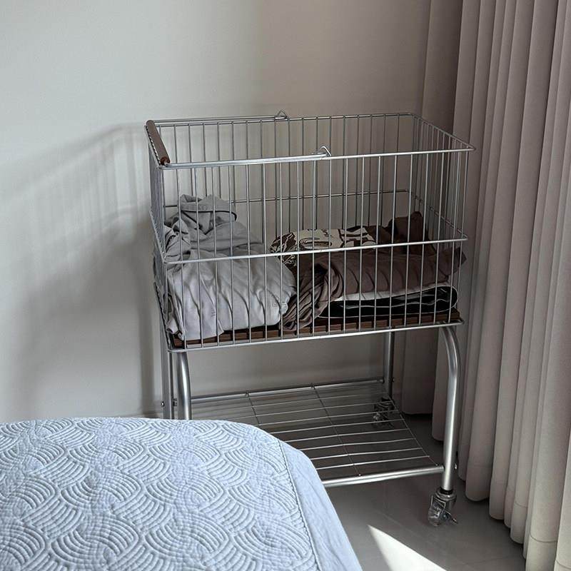 双层家用脏衣篮收纳篮小推车移动洗衣篮子卧室化妆室脏衣篓高颜值,收纳整理,脏衣篮,淘宝优惠券,粉丝福利购,淘宝优惠卷