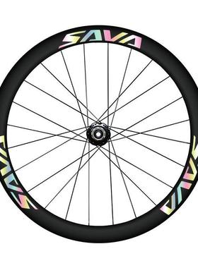SAVA公路车战 风A7激光鹰眼轮组贴纸自行车轮组个性定制改色防水