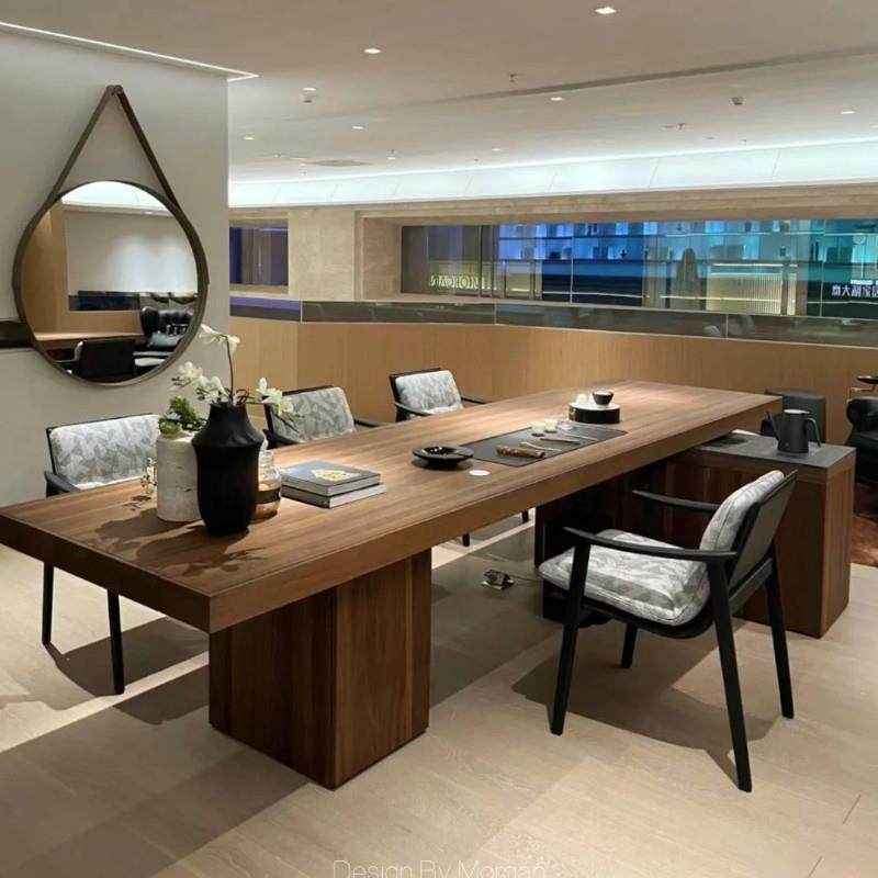 新中式黑胡桃木茶台茶桌椅组合2025新款客厅办公书桌一体现代轻奢,住宅家具,家用茶台/茶桌,淘宝优惠券,粉丝福利购,淘宝优惠卷